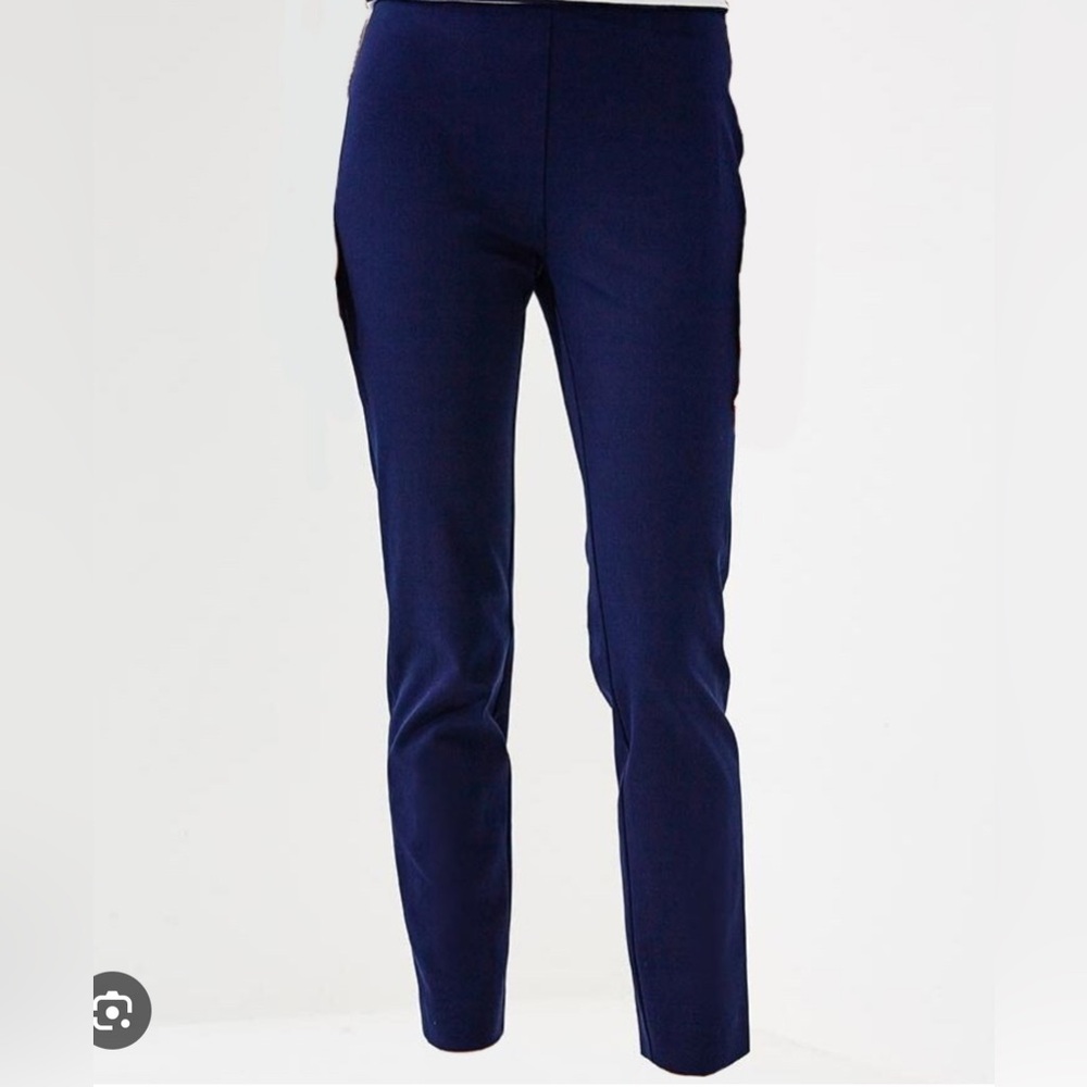 Ralph Lauren Classic stretch Navy Straight Leg Pants - Picture 2 of 9